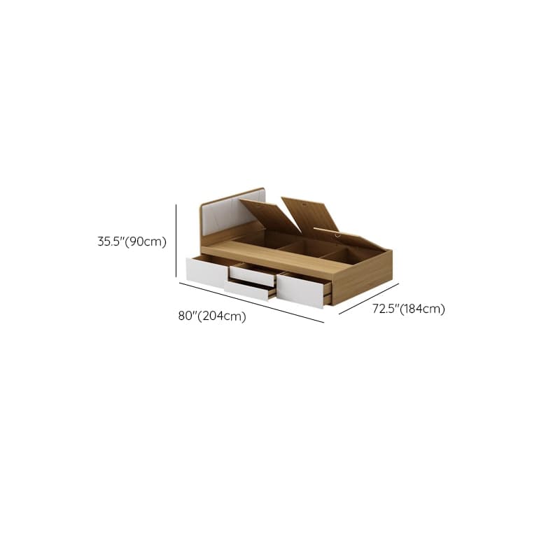 Natural Color Solid Color Storage Included with 4 Storage Boxes for Bedroom - image 9