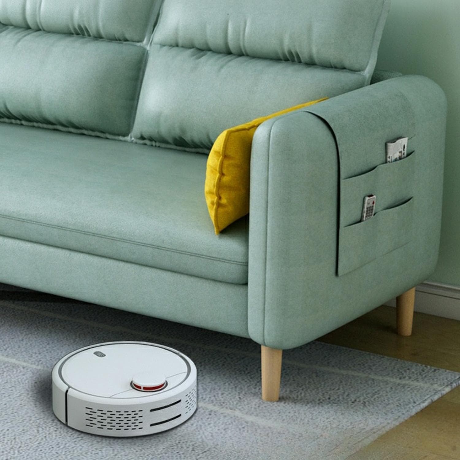 Modern Square Arm Storage Sofas with Loose Back and Ottoman for Living Room - image 17