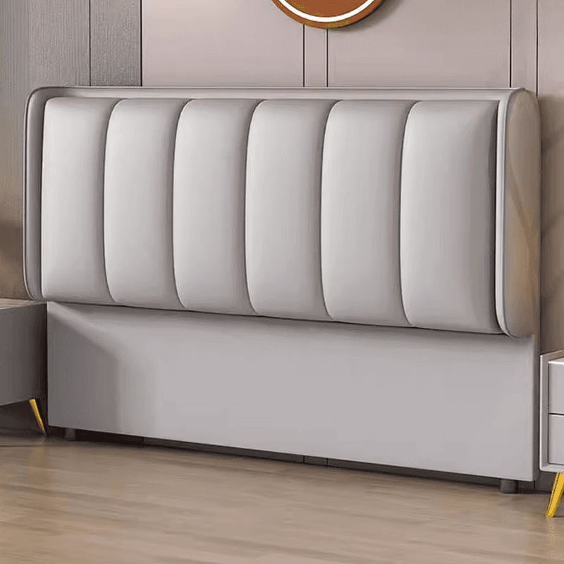 Art Deco Style Panel Headboard in Pine Wood with No Distressing, Rectangle Shape for Twin/King/Queen Bed, Featuring Sponge Upholstery and Standard Height - image 5
