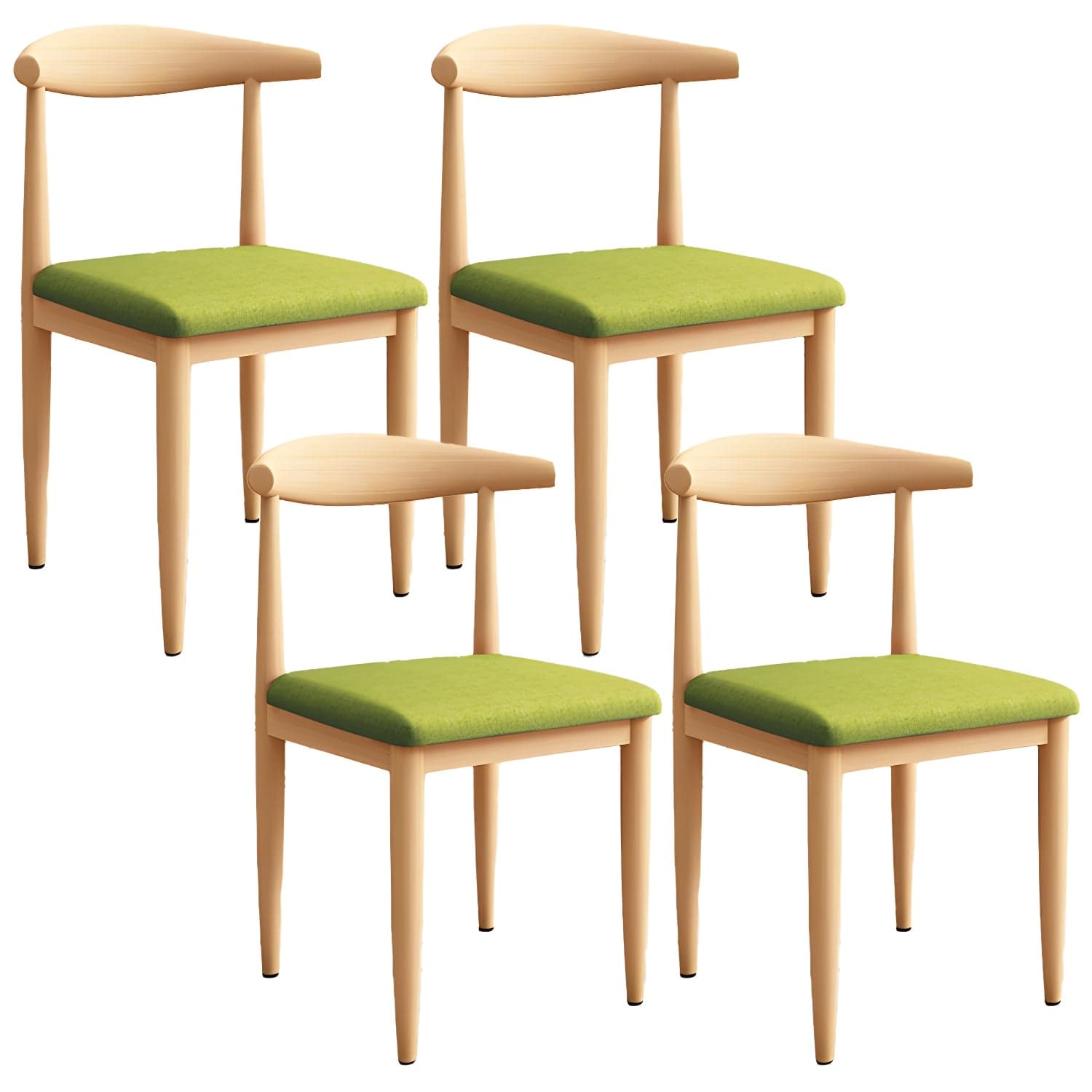 Modern Kitchen Dining Chairs Open Back Dining Chair with Metal Base - image 10