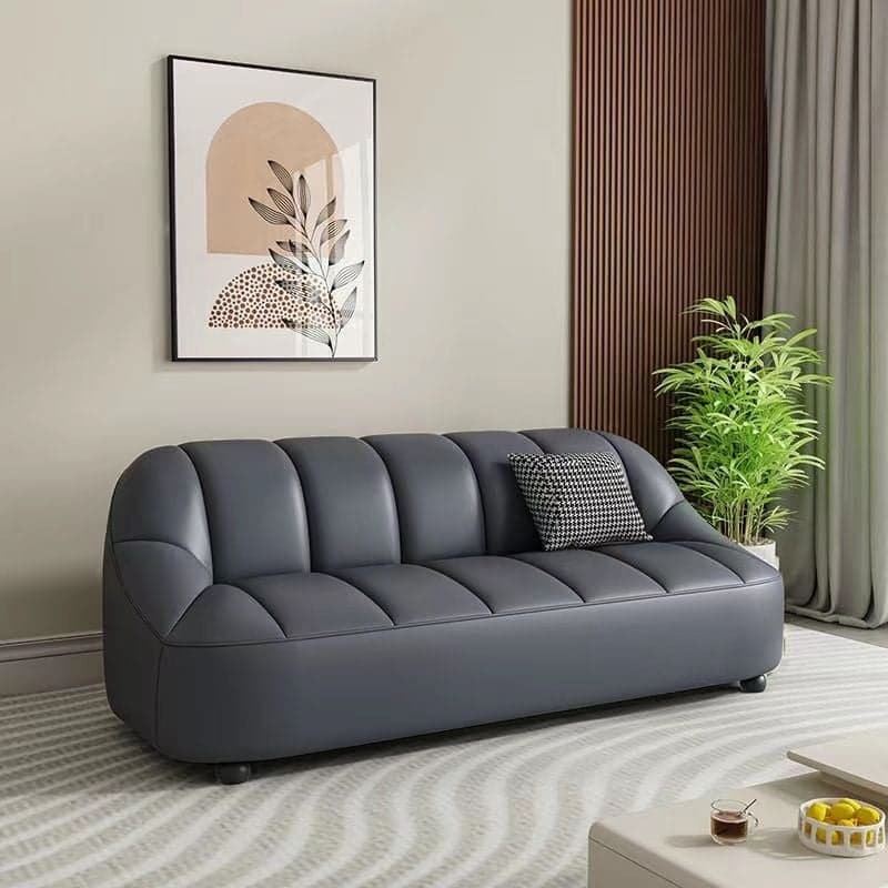 Tear Resistant Sofa Couch/Loveseat in PU Material with Black/Grey/Ivory Upholstery and 1 Pillow - image 4