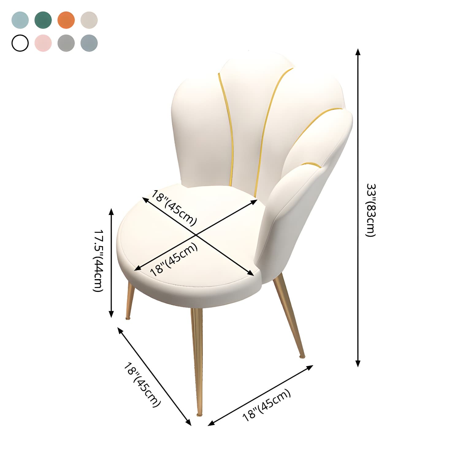Nordic Metal Dining Room Chair Upholstered Linen Fabric Velvet Armless Single Chair - image 17