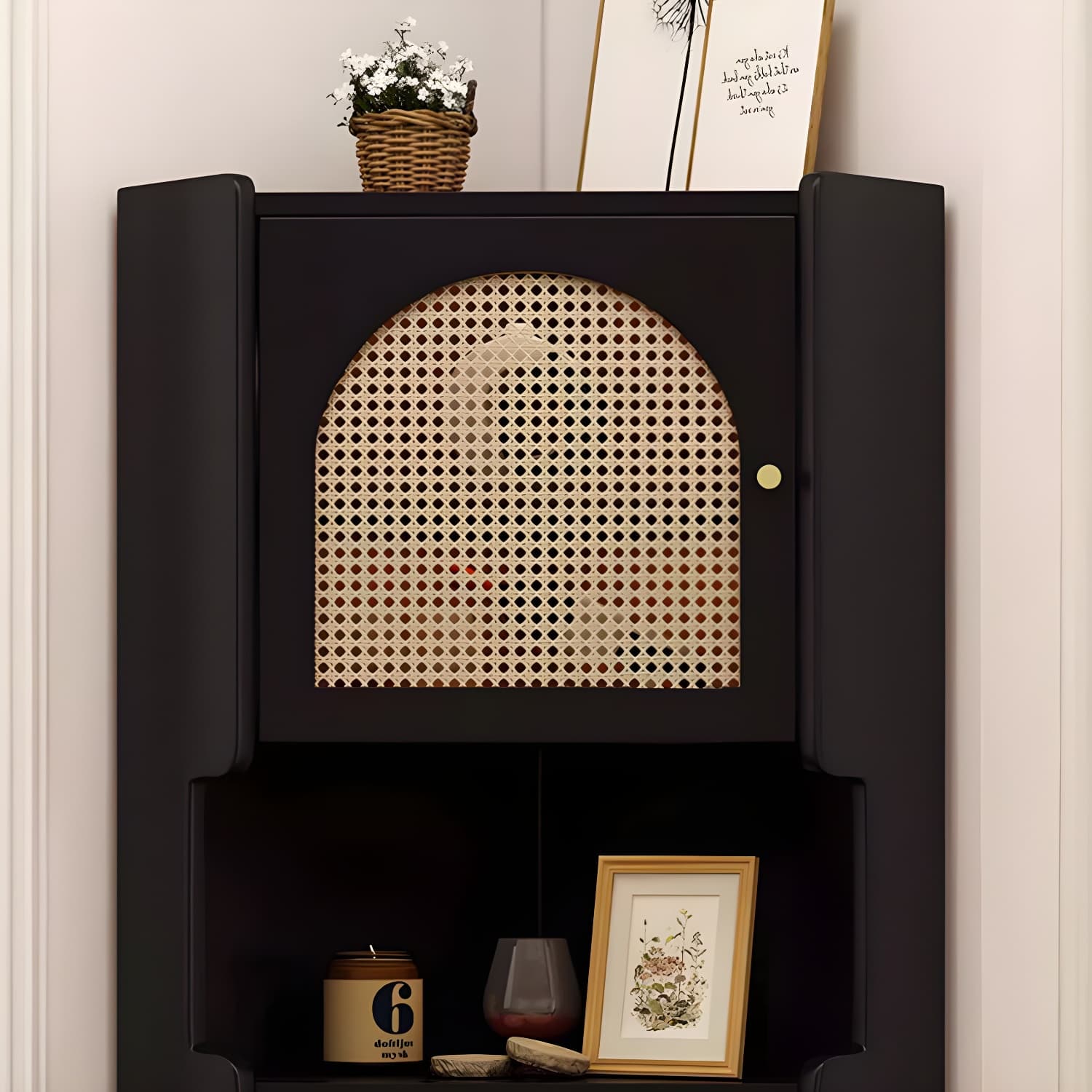 17'' Wood 1-Drawer Accent Cabinet Modern Wood Corner Cabinet with Legs - image 8