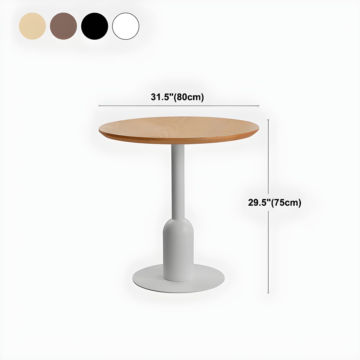 Industrial Style Dining Site Table MDF Dining Room Furniture with Pedestal Base - image 19