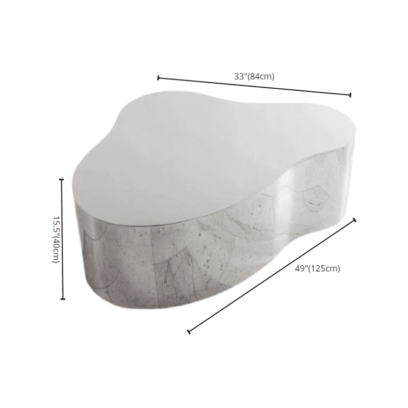 Silver Alloy Irregular/Circular-shaped Accent Table for Small Spaces - image 18