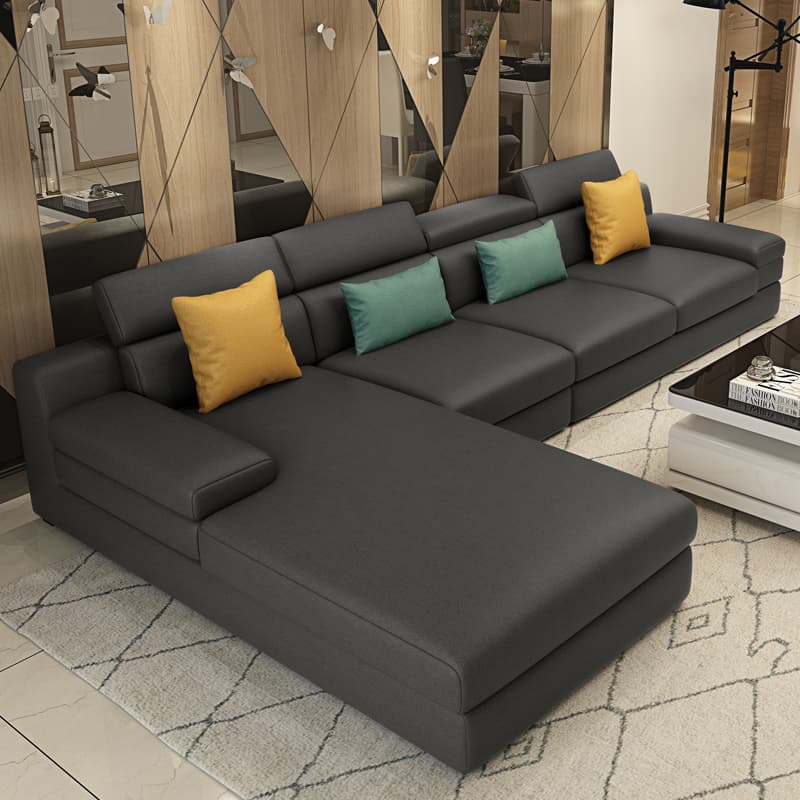 L-Shape Sofa Chaise with Left Hand Facing Orientation, Standard Foam Seat, Adjustable Headrest, and Concealed Support - image 9