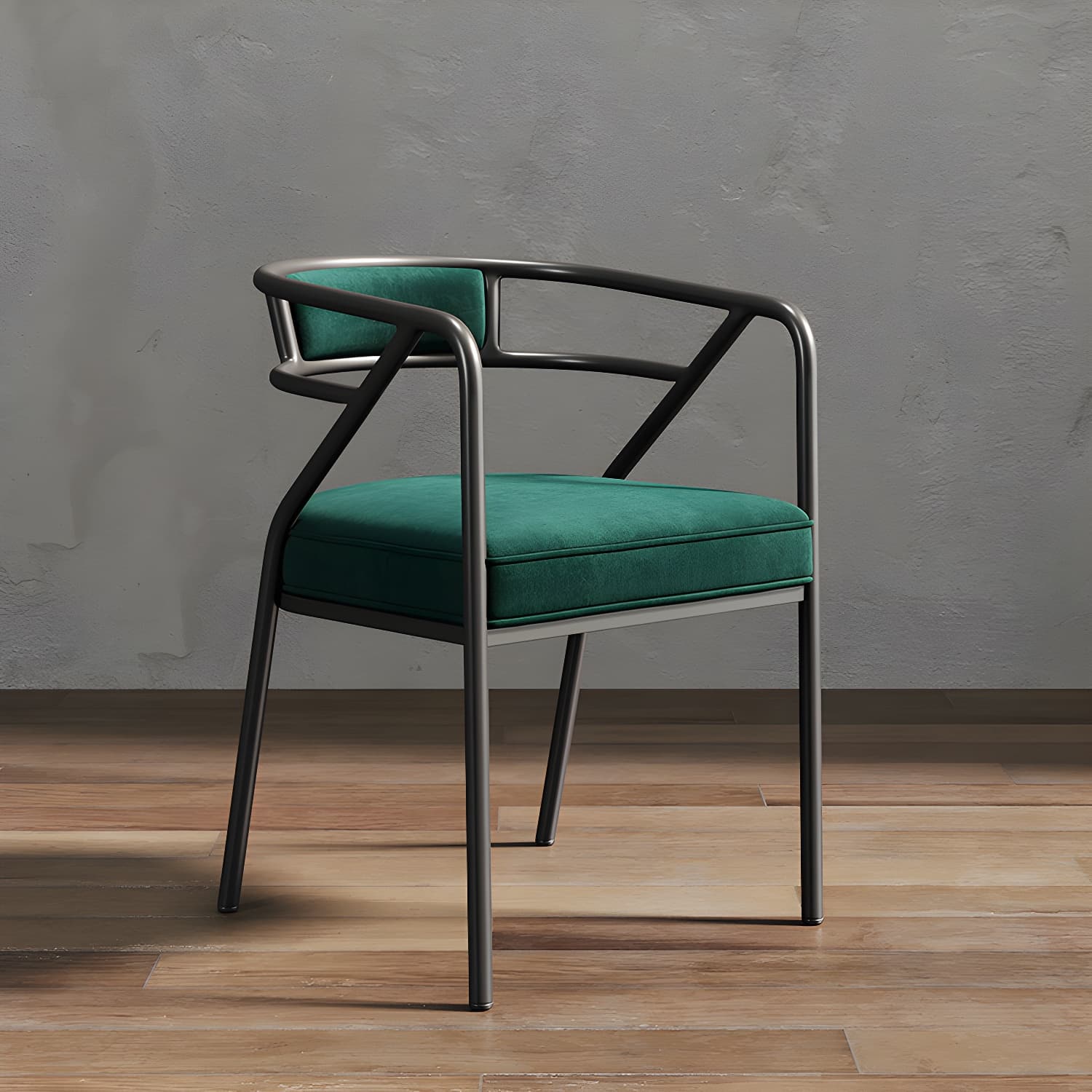 Glam Dining Chair Open Back Upholstered Dining Side Chair with Metal Legs - image 13