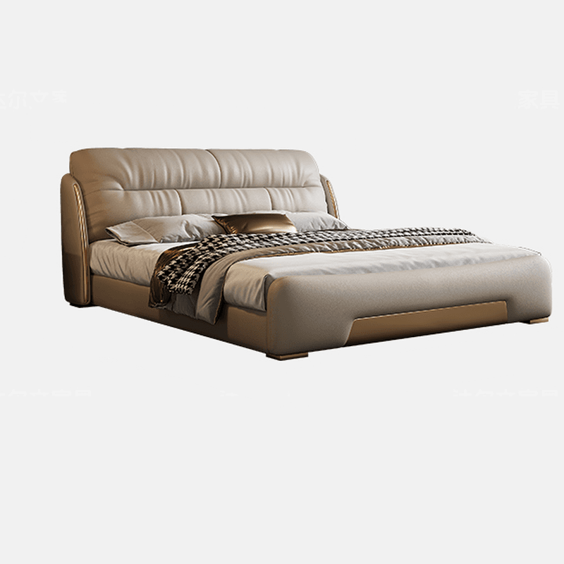 Cream Solid Color Storage Included/Panel Bed with 3 Storage Boxes for Bedroom - image 5