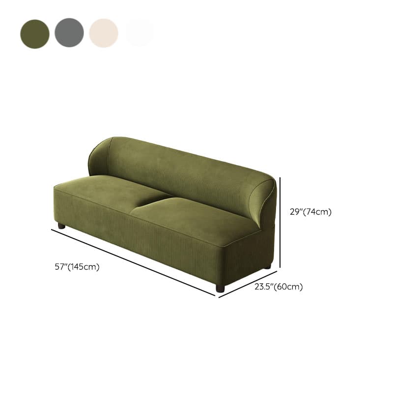 Trendy Solid Color Stain Resistant Loveseat in Emerald Green/Auburn/Beige for 2 People - image 19