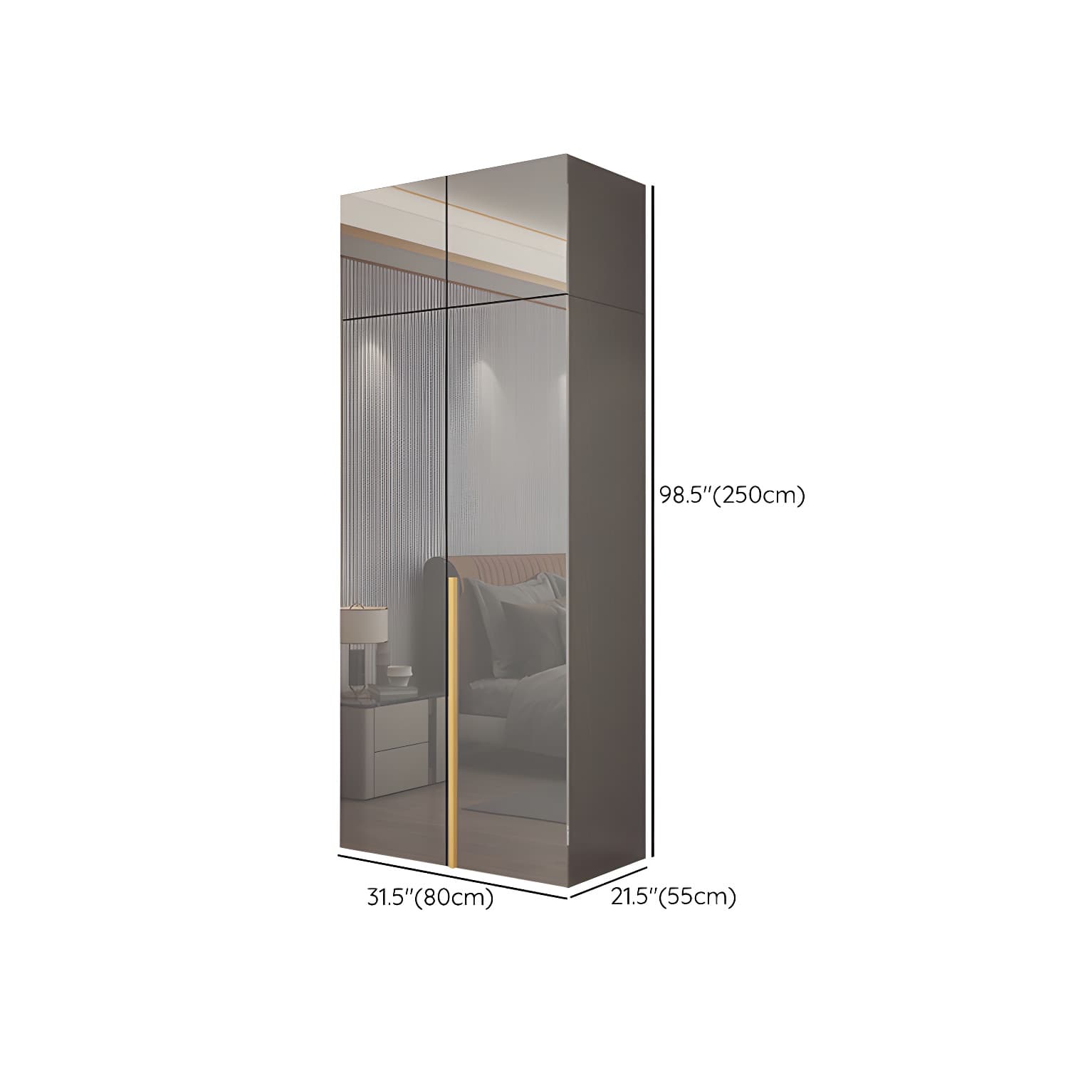 Engineered Wood Wardrobe Closet with Shelves Modern Wardrobe Cabinet for Home - image 17