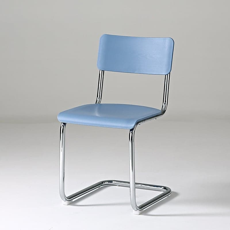 Modern Simple Style Ventilated Back Armless Chair with Metallic Alloy Legs