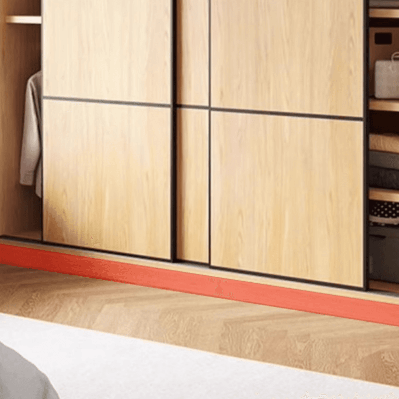 Natural Finish Modern Timber Self-supporting Wardrobe with Soft Close Drawer, Soft Close Door, and Clothing Rod - image 4