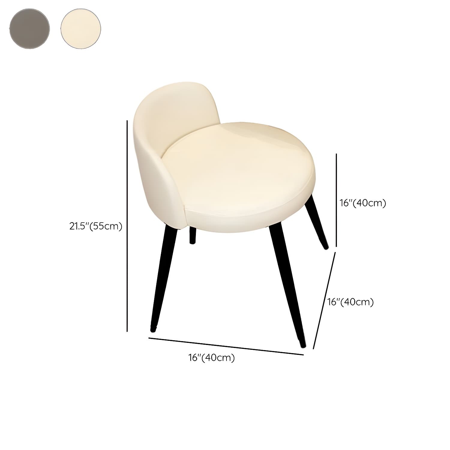Contemporary Vanity Makeup Dressing Table Stool Set with Mirror - image 20