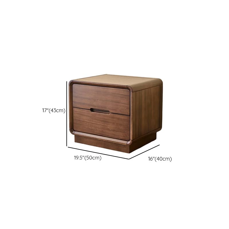 Cocoa Stylish Drawer Storage Nightstand with Walnut Countertop - image 16