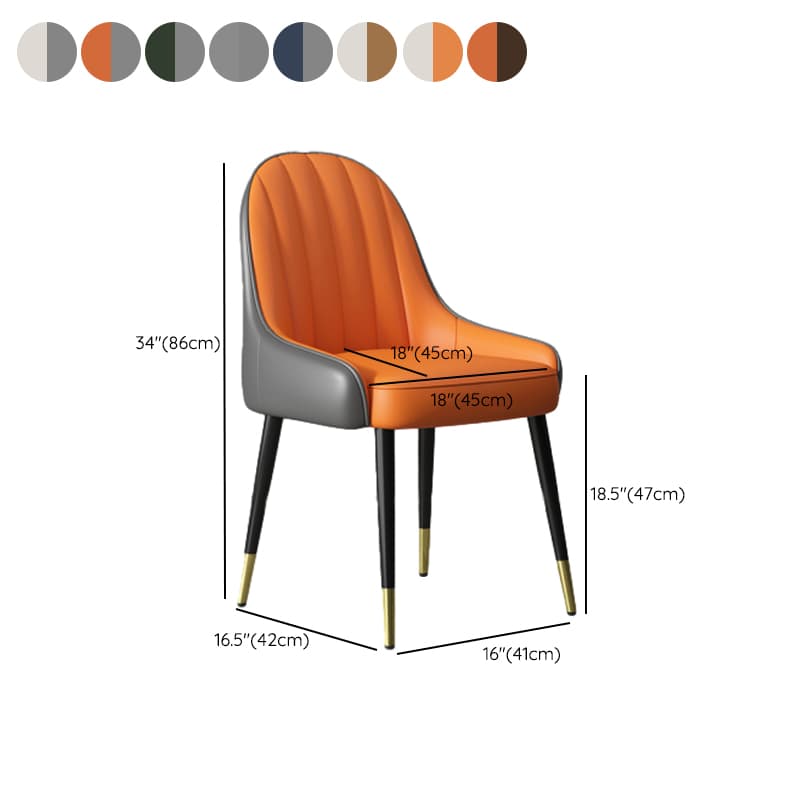 Secure Gilded Framed Armless Chair with Foot Pads for Dinette - image 25