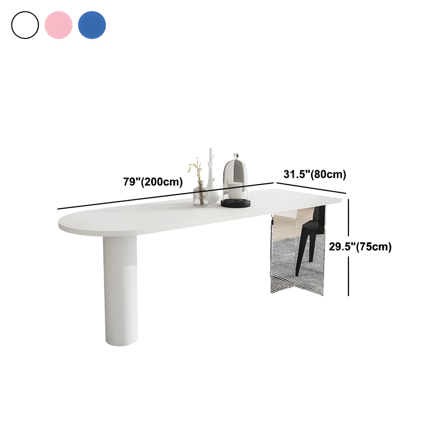 Pine Solid Wood Dining Table Contemporary Dining Table with Double Pedestal - image 15