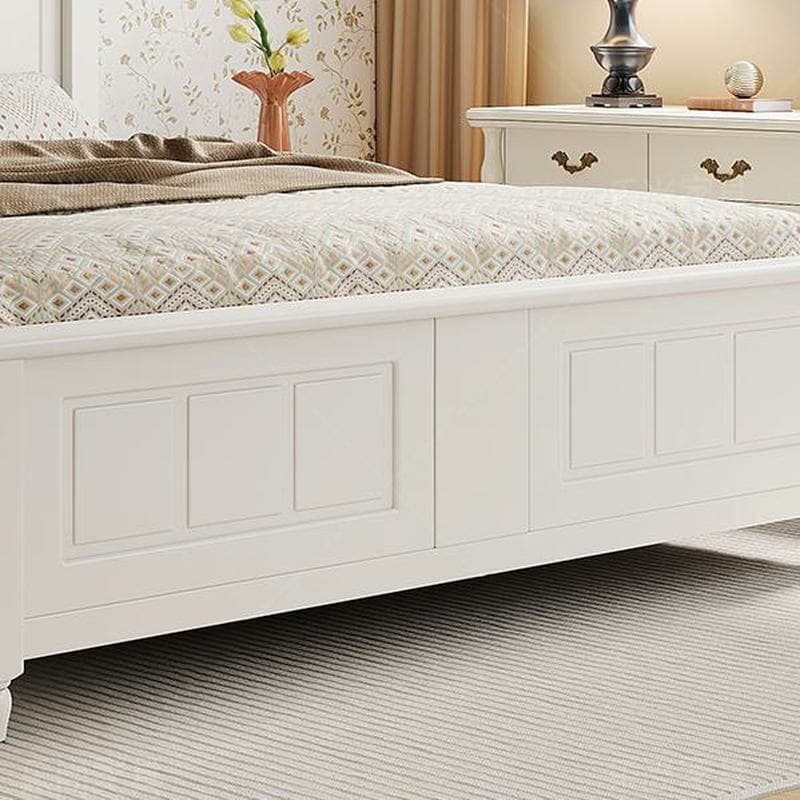 Modern Simple Style Natural Solid Wood Bed Frame with 4 Legs for Bedroom - image 9