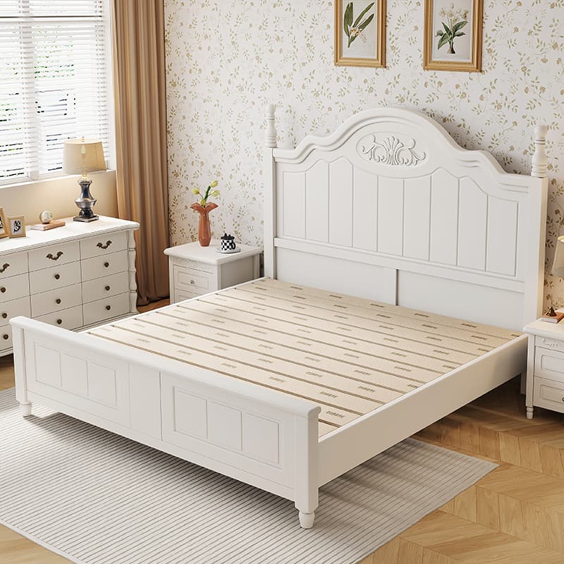 Modern Simple Style Natural Solid Wood Bed Frame with 4 Legs for Bedroom - image 4