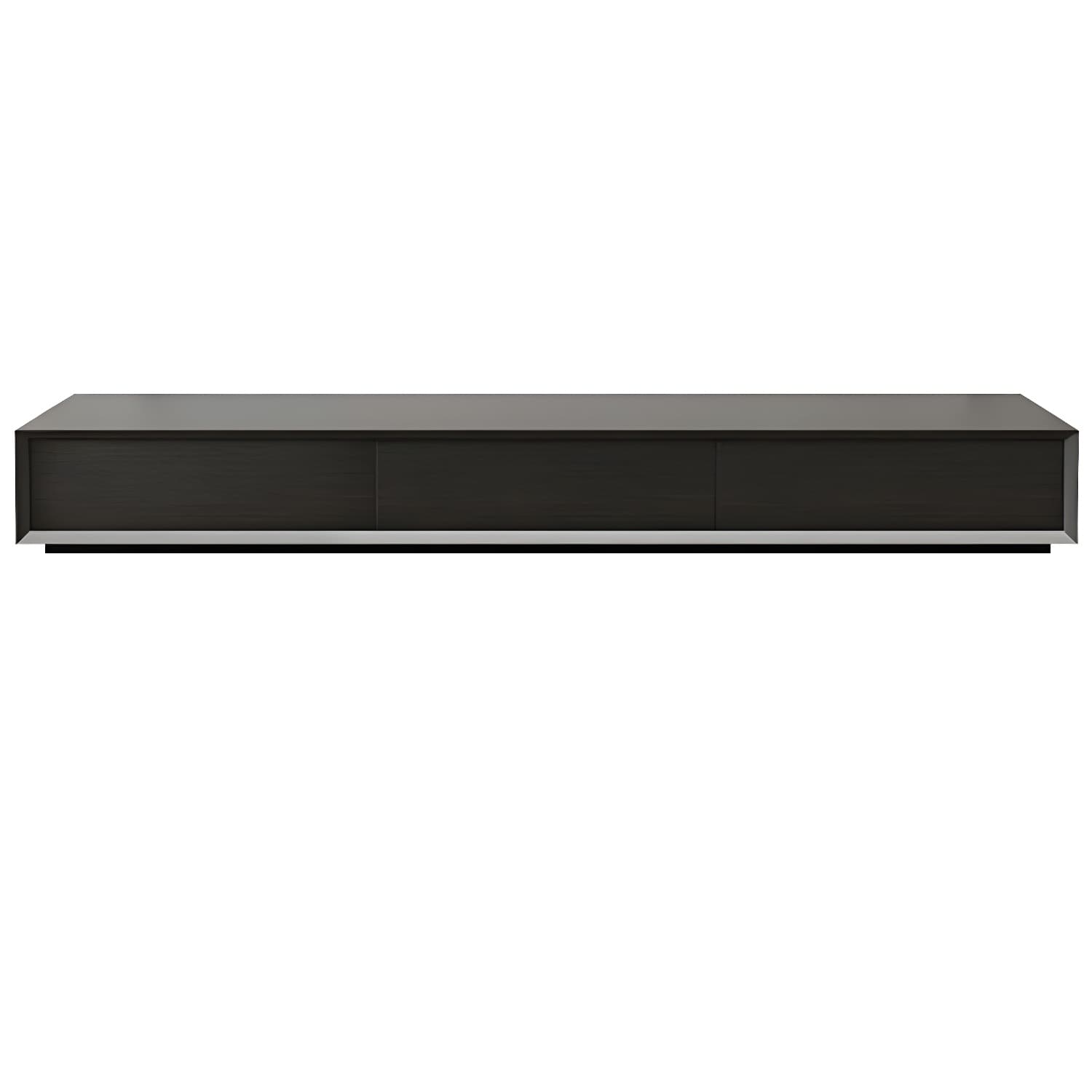 Modern Minimalist Black Finish TV Stand Console with Storage Drawers - image 5