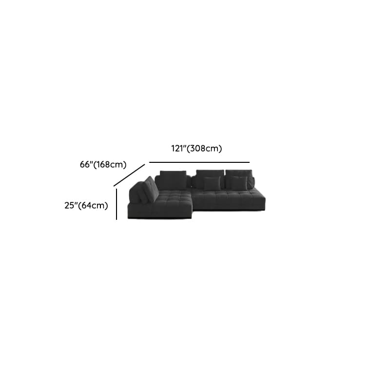 L-Shape Corner Sectional in Dark with Button-tufted Upholstery - image 17