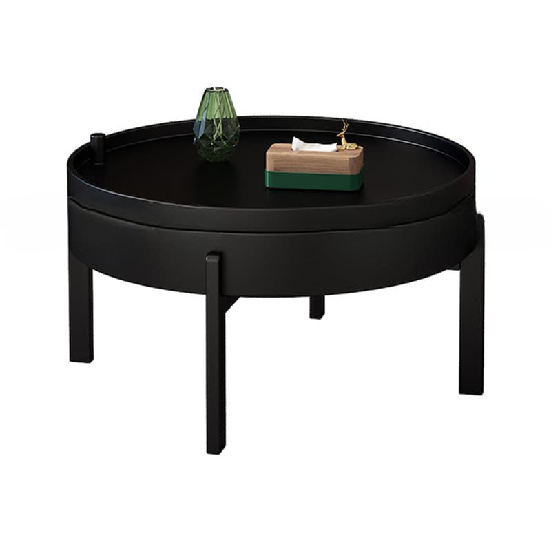 Shabby Chic Circular-shaped Lumber Pallet Table with Stockroom for Indoor Use - image 9