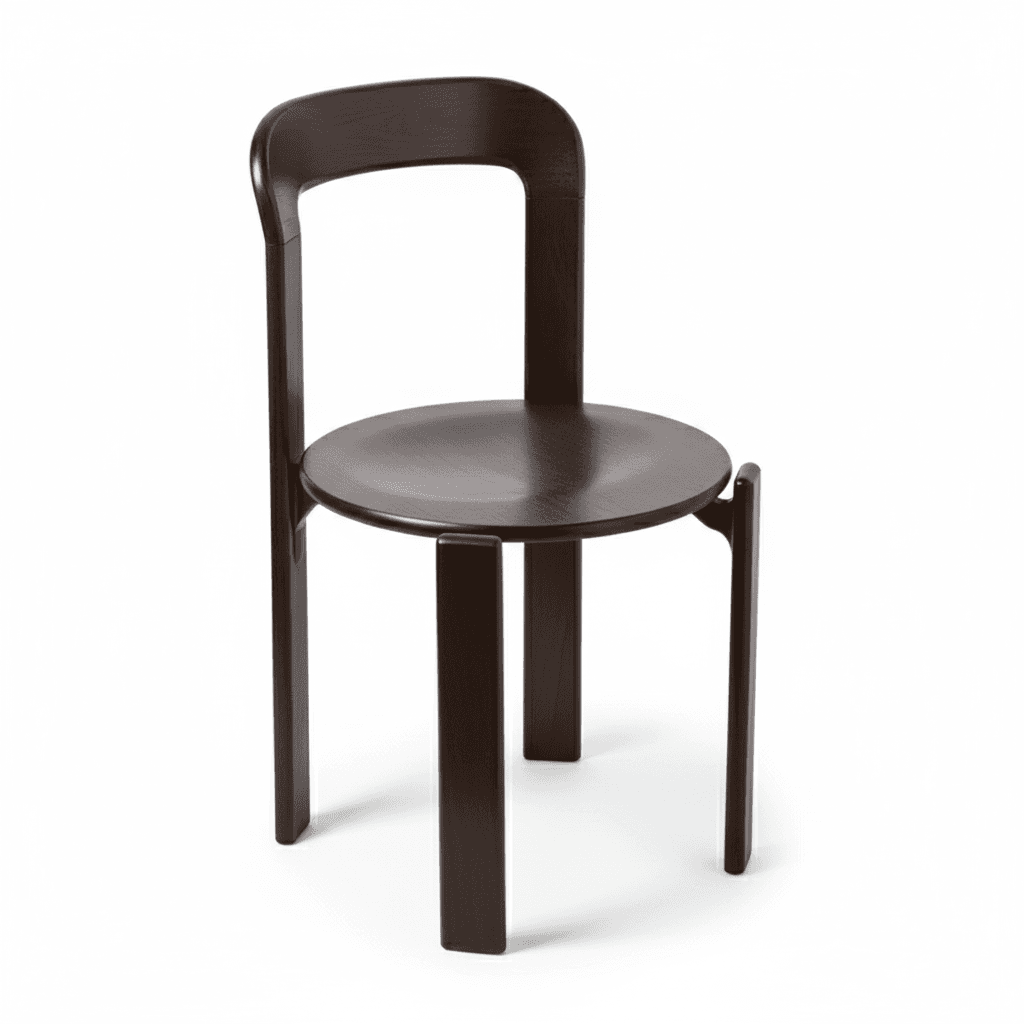 Scandinavian Natural Wood Armless Kitchen Chair 15.3inch Wide Non-Swivel 1 Piece - image 17
