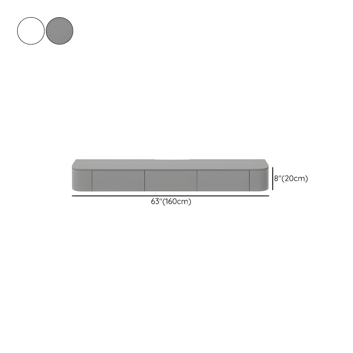 Contemporary Wall Mount TV Console with Wooden Drawer for Living Room - image 22