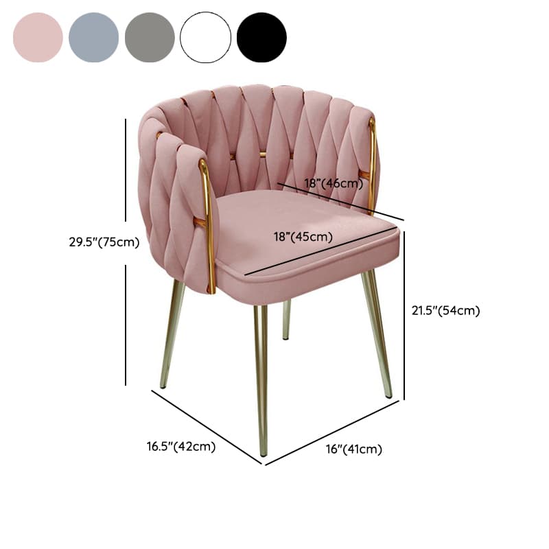 Glam Stable Framed Upholstered Arm Chair with Gold Base and Foot Pads for Dinette, Turned/Non-rotatable - image 10