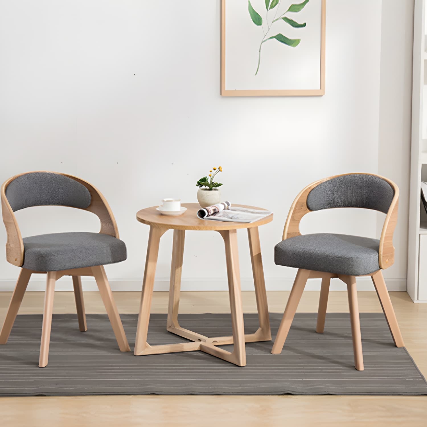 Contemporary Swivel Side Dining Room Chair Open Back Chair for Home Use - image 21