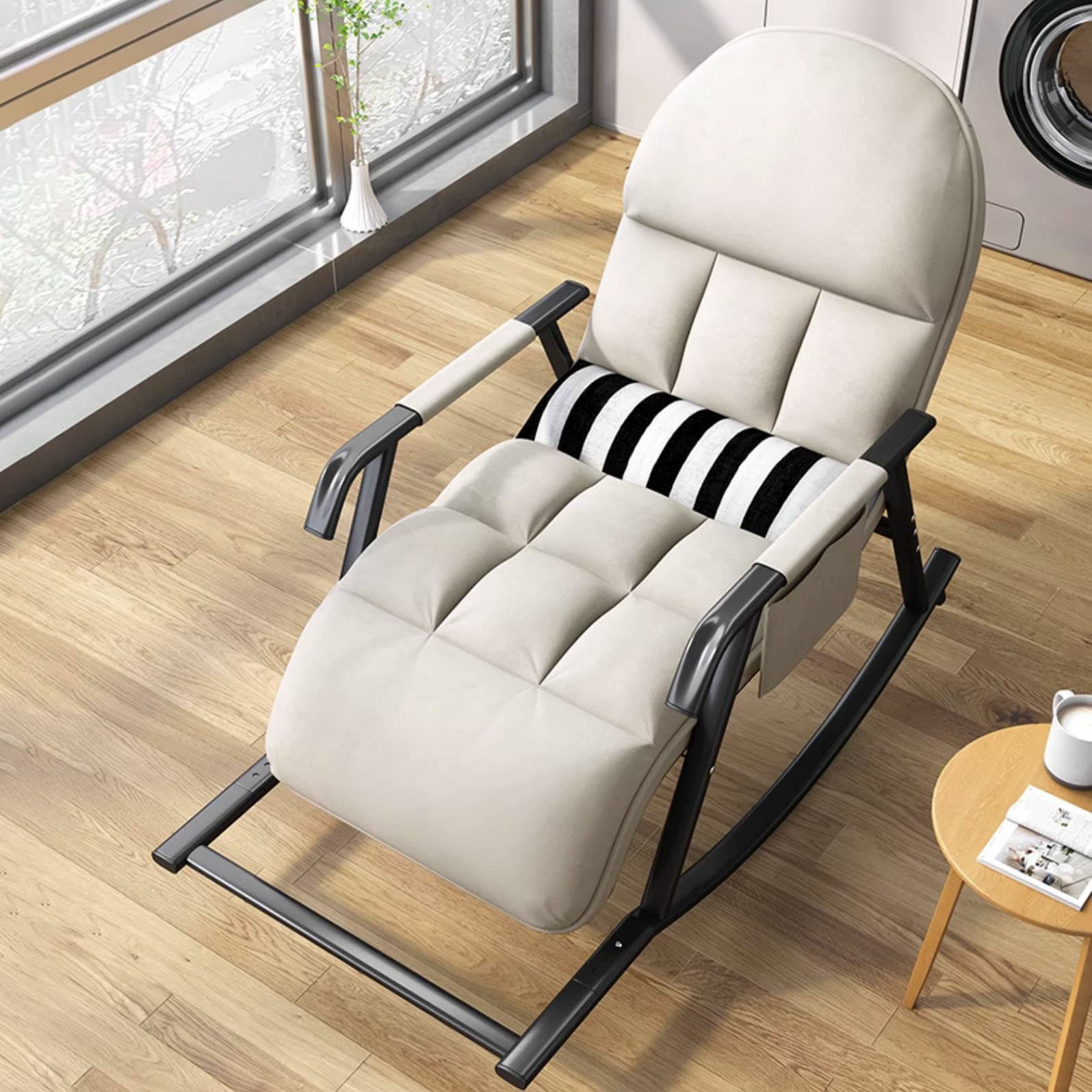 Elegant Modern Upholstered Rocking Chair - Stylish Home Decor with Fun Freshness - image 11