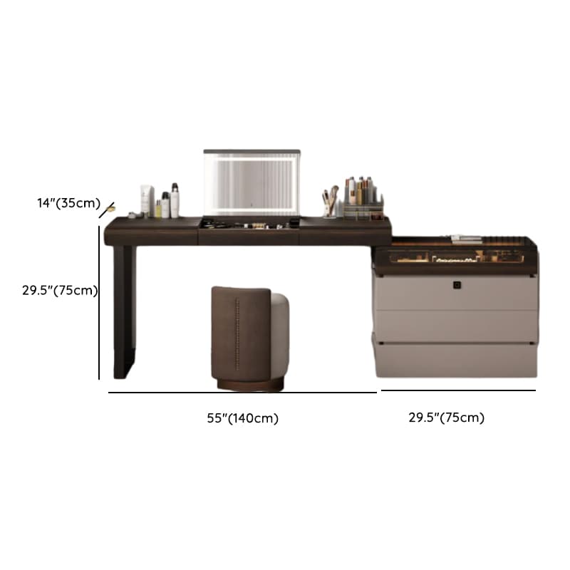 Space-saving Vanity Set with 7/11 Drawers, Lighting, Dividers, 2-in-1 Design, and Adjustable Touch Brightness - image 24