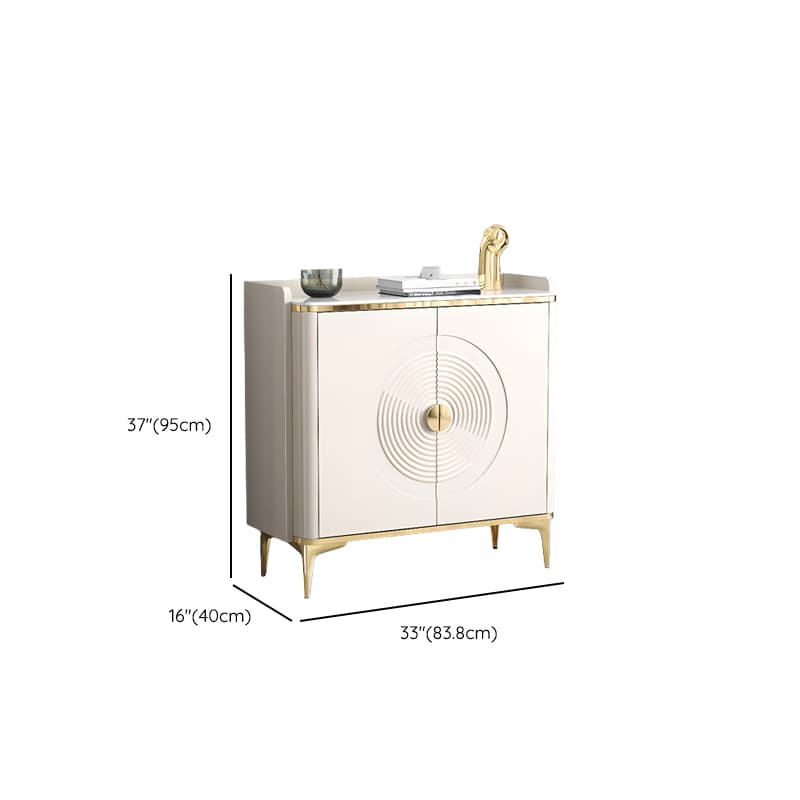 Glam Free Standing Utility Storage Cabinet for Parlor with Sintered Stone Countertop - image 15