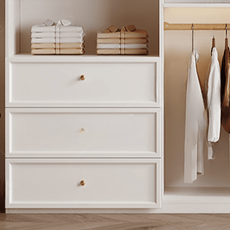 Casual Wooden Independent Armoire Cabinet with 3-Drawer, Interior Shelves, and Hanging Rod - image 6