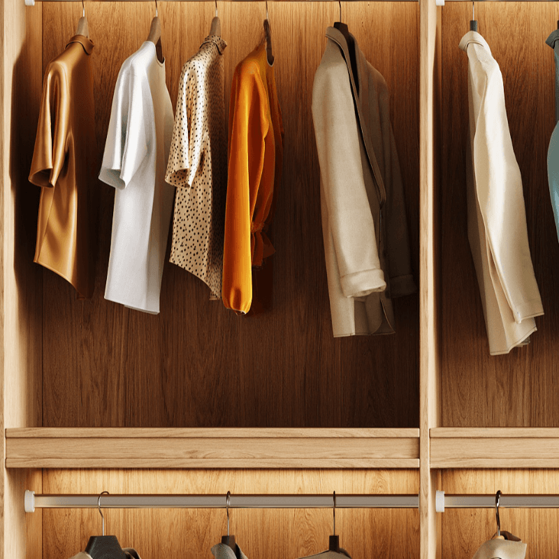 Acorn Minimalist Wooden Independent Wardrobe Closet with Soft Close Door, Interior Shelves, and Articulated Mechanism - image 3