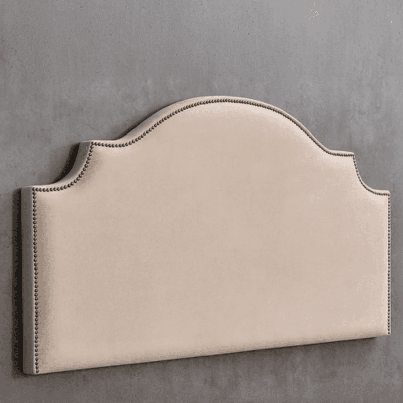 No Distressing Twin XL/Full/Queen Panel Headboard with Nailhead Border, Portman Shape, Sponge Fill, Wall Mounted, Low Height - image 4
