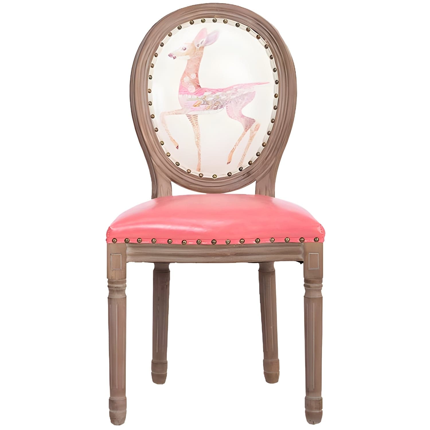 Solid Wood Country Style Dining Room Chair Matte Finish King Louis Back Side Chair - image 13