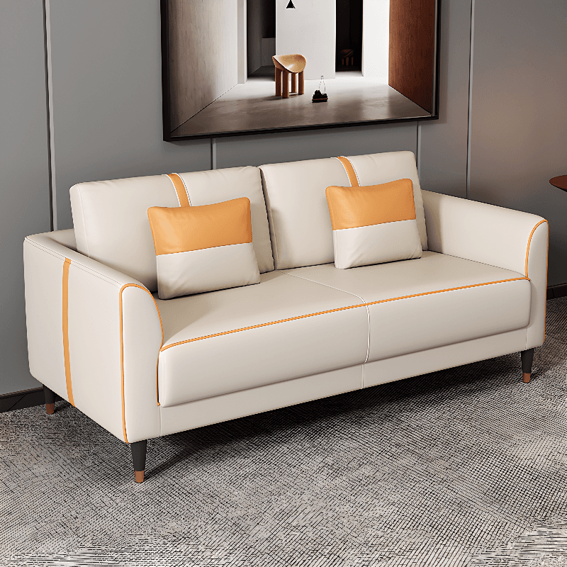 Trendy Scratch-durable Lime Green/Cocoa/Coffee Sofa Couch with Flared Arm, 3-Seater, 2 Pillows, and Wide Pillow Back - image 13