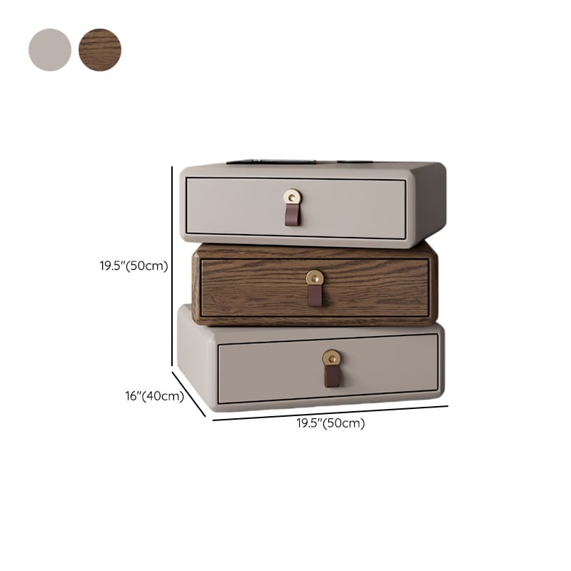 Organic Modern Nightstand With Drawer Organization Featuring 3 Drawers and Pleather Countertop - image 28