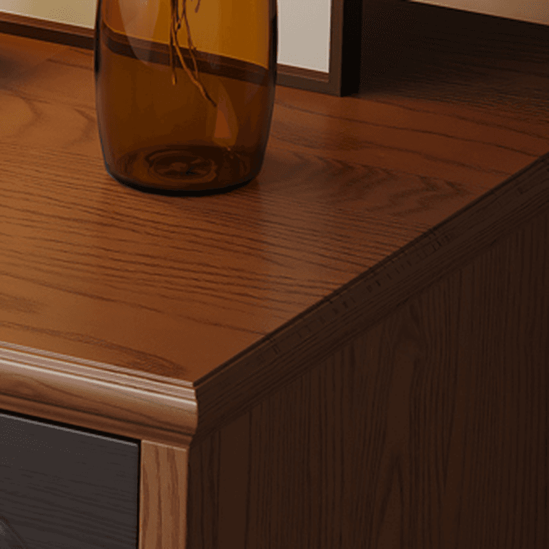 Organic Modern Nightstand With Drawer Organization Featuring 2 Drawers, Natural Wood Countertop, and Leg - image 13