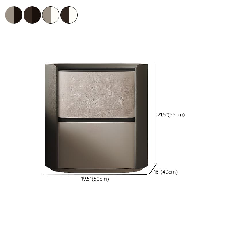 Drawer Storage Bedside Table with Sintered Stone Countertop and 2 Drawers in an Art Style - image 16