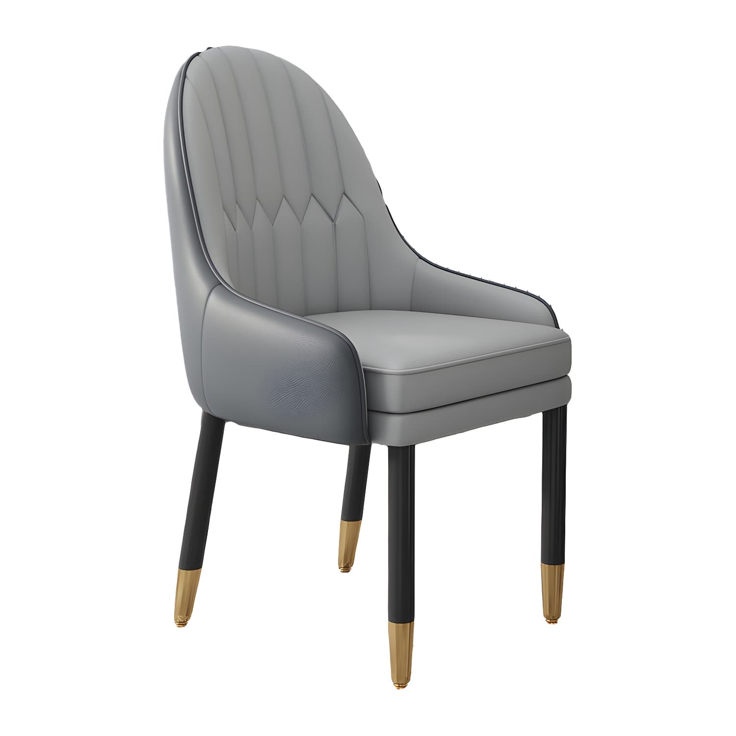 Elegant Glam Faux Leather Dining Chair with Solid Back for Kitchen & Dining - image 25