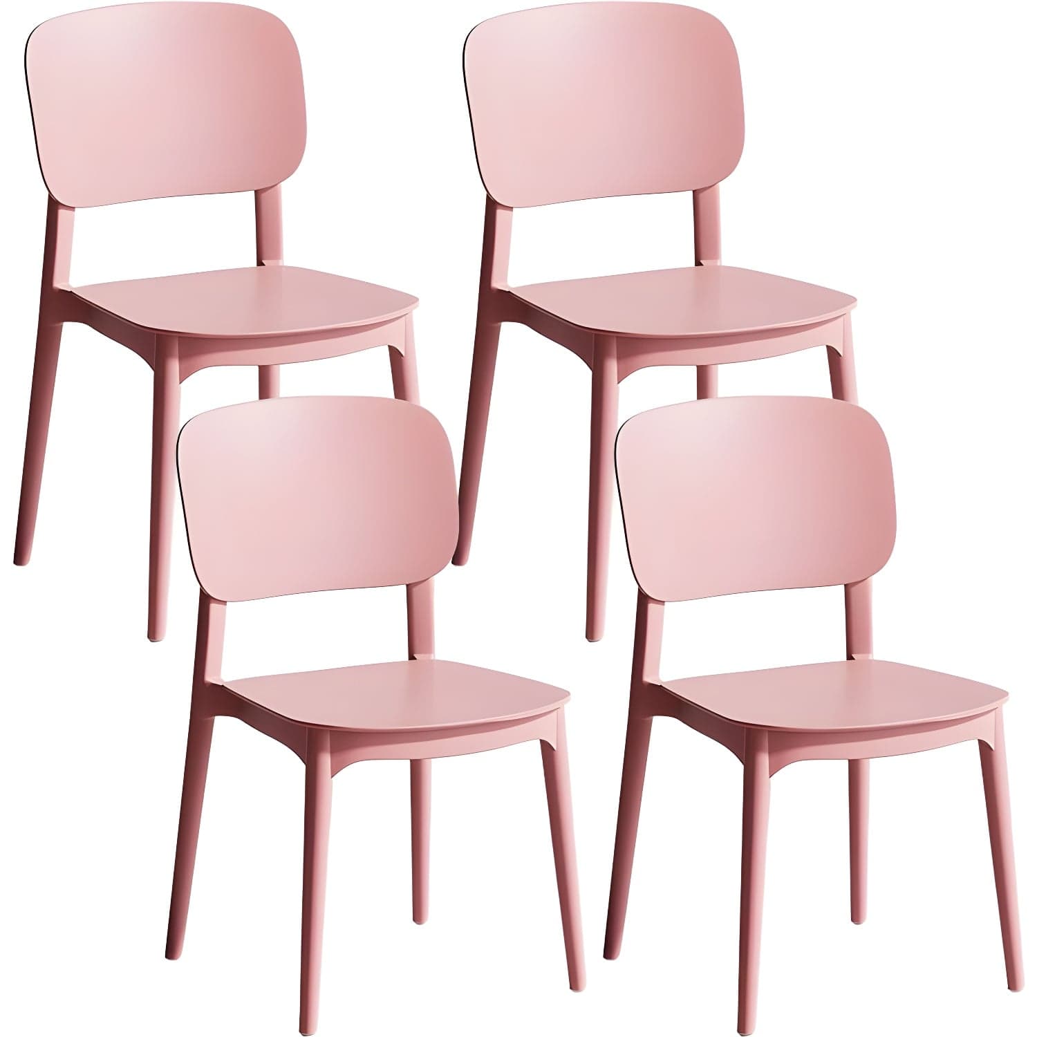 Scandinavian Style Stackable Kitchen&Dining Chair, Plastic and Non-Upholstered - image 6
