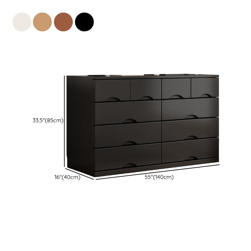 Trendy Natural Wood Double Dresser with 12/10/8 Drawers in Horizontal/Vertical Orientation - image 16