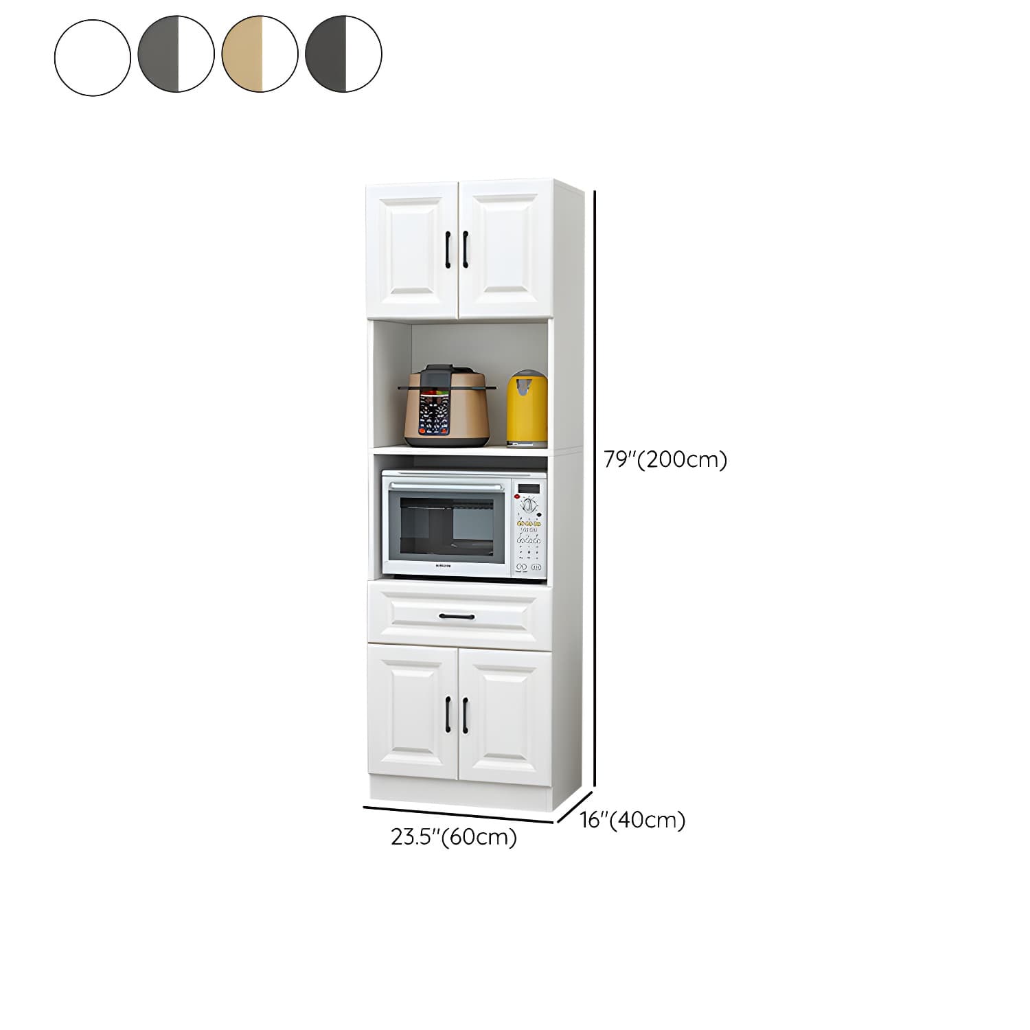 Wood Glam Server with Cabinets and Drawers - Narrow Size - Stylish and Functional - image 18