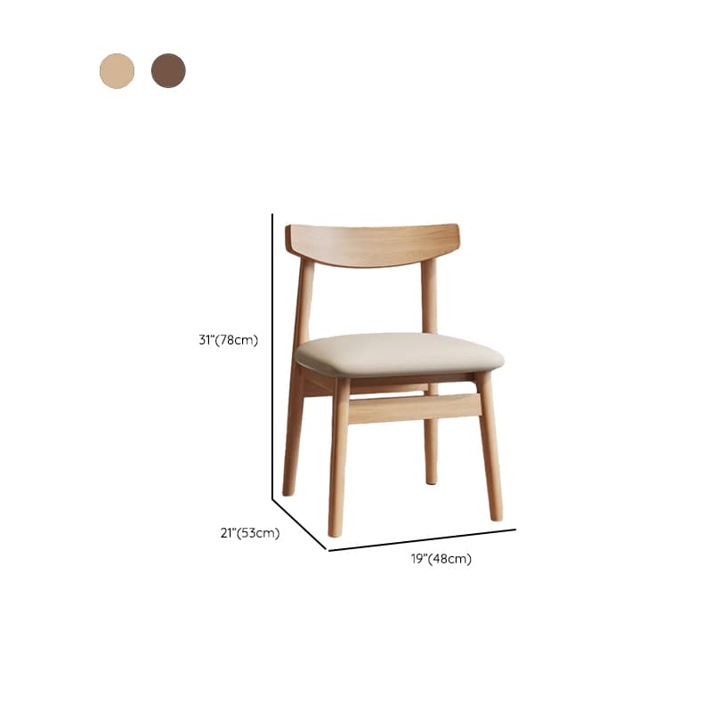 Ink/Dove Grey/Sepia Modern Simple Style Side Chair with Ventilated Back, Padded Upholstery, and Natural Wood Legs - image 19