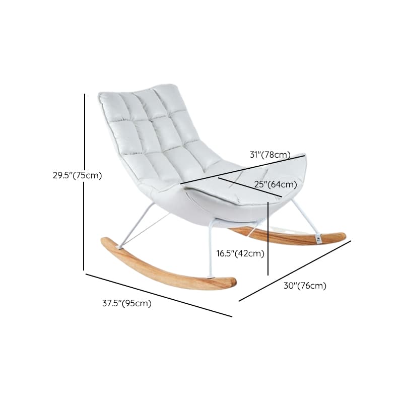 Comfortable Upholstered Rocking Chair with Solid Wood Frame for Modern Home Decor - image 19