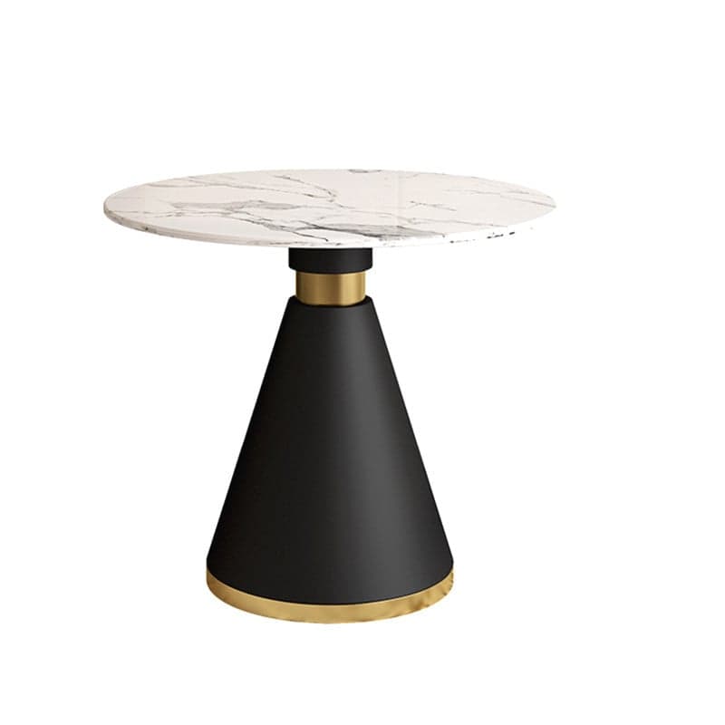 Glamorous Rounded Stone Dining Table for 2, Scratch-proof and Fixed Mechanism - image 5
