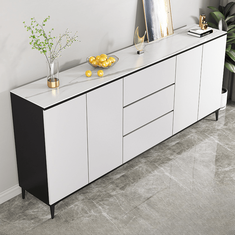 Versatile Sideboard with 2/3 Drawers, Closet Cabinet, Standard/Narrow/Wide Sizes, 3/Two Internal Shelves, Drawer Storage, Manufactured Wood/Stone Countertop, and 4/2/3 Doors - image 7