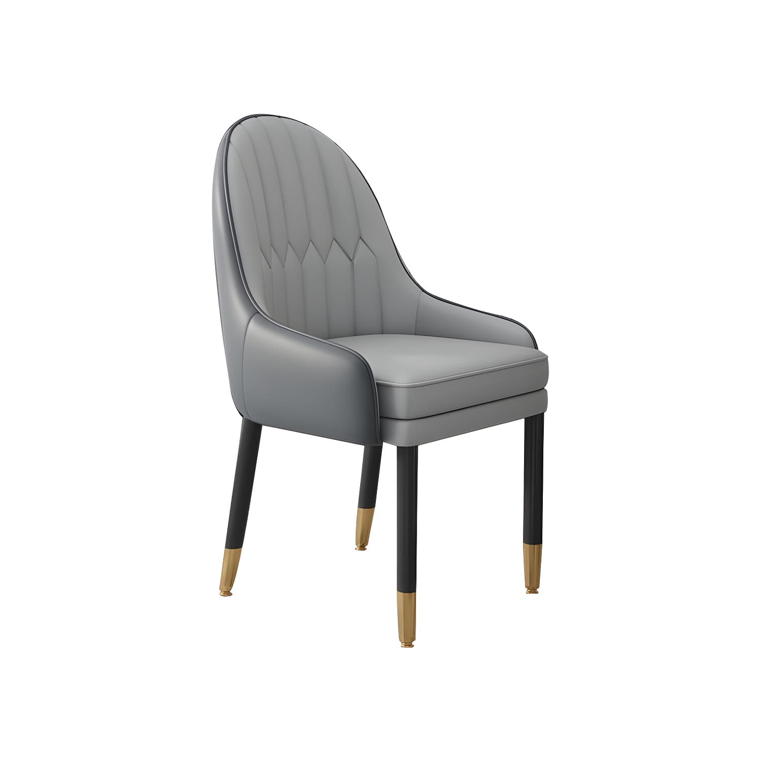 Faux Leather Dining Chairs Modern Parsons Arm Chair with Wood Legs - image 19