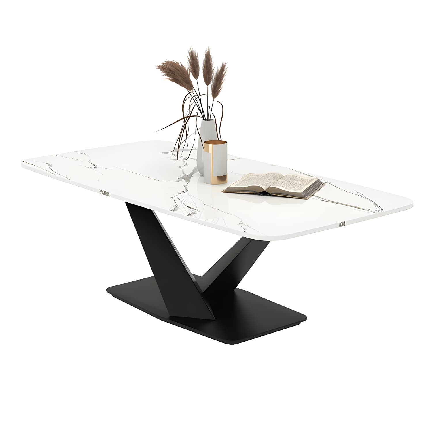 Contemporary Square Stone Coffee Table with Scratch Resistant - image 7